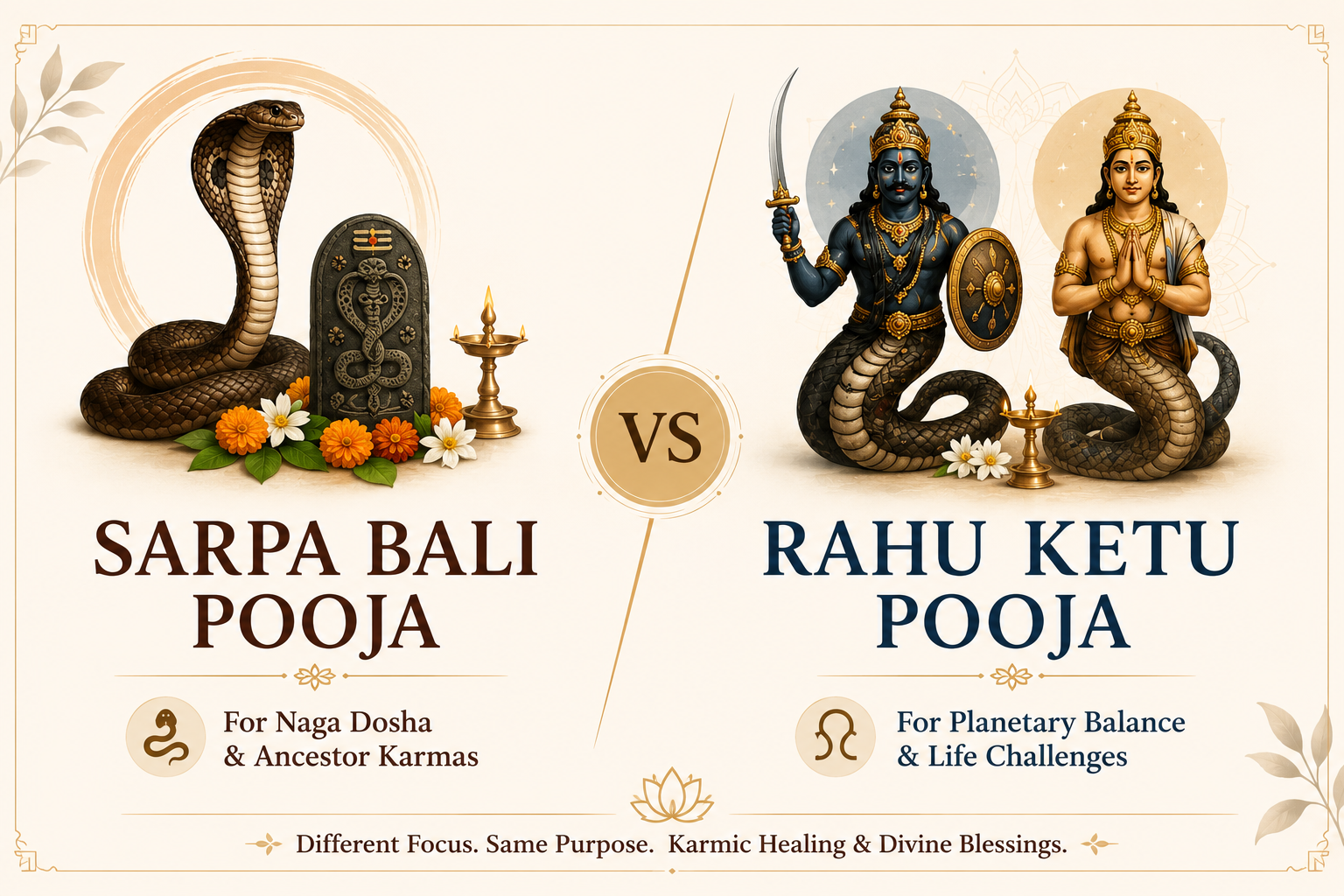 Sarpa Bali Pooja vs Rahu Ketu Pooja