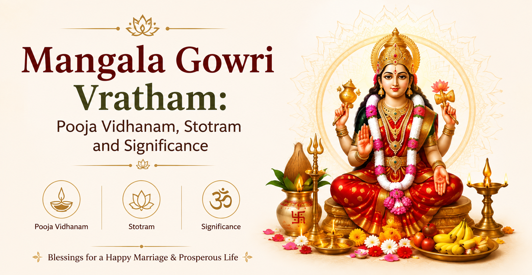 Mangala Gowri Vratham Pooja Vidhanam, Stotram and Significance