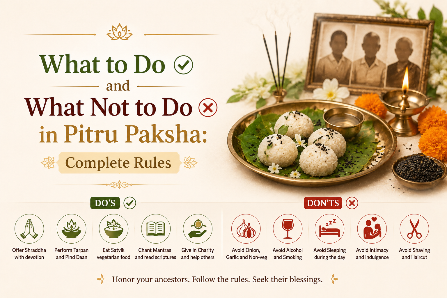 What to Do and What Not to Do in Pitru Paksha Complete Rules