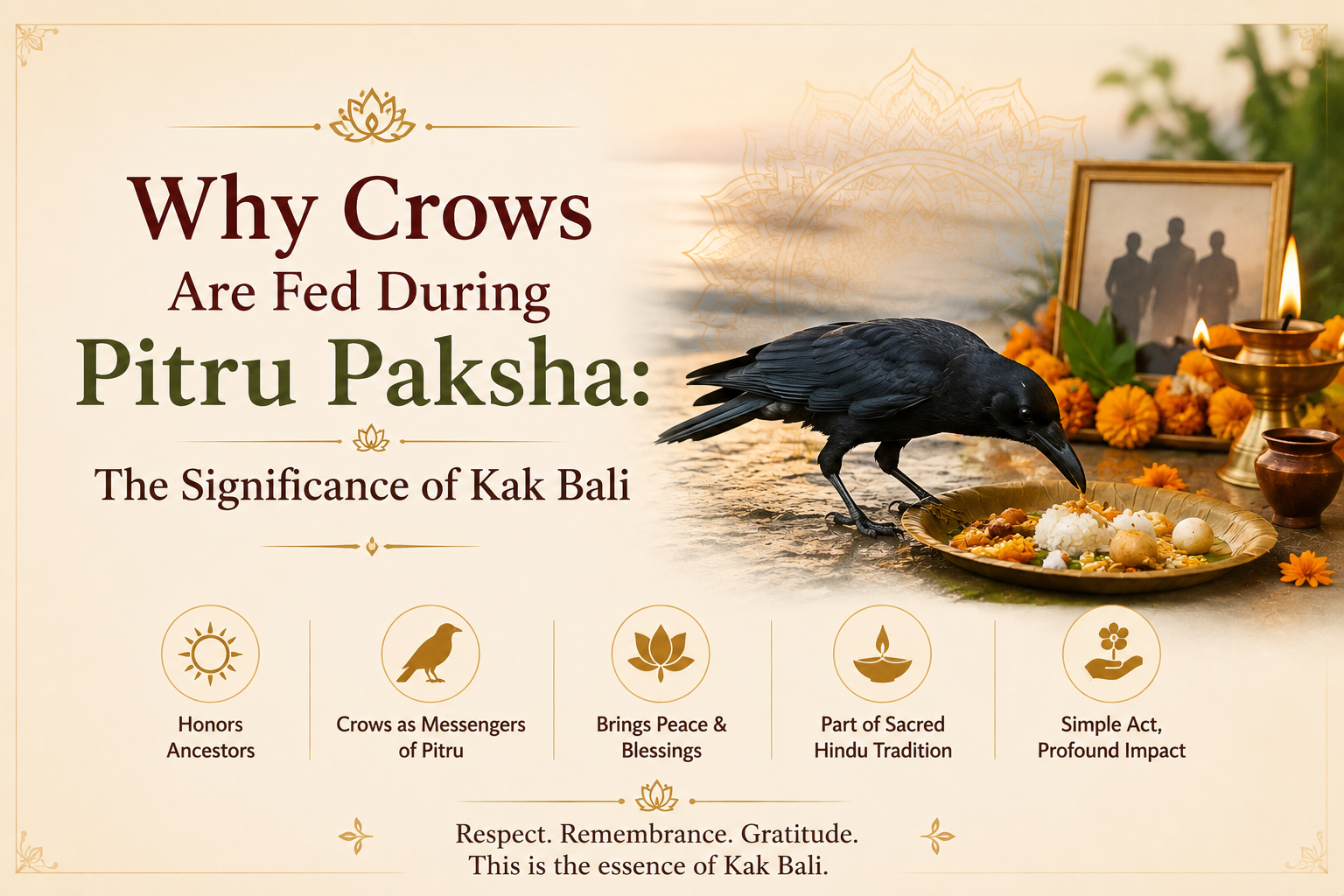 Why Crows Are Fed During Pitru Paksha The Significance of Kak Bali
