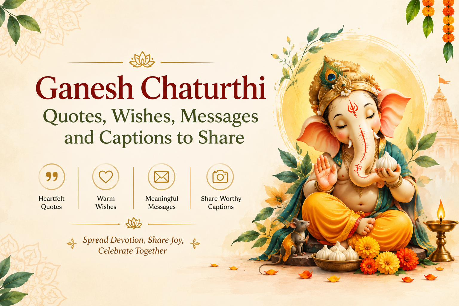 Ganesh Chaturthi Quotes, Wishes, Messages and Captions to Share