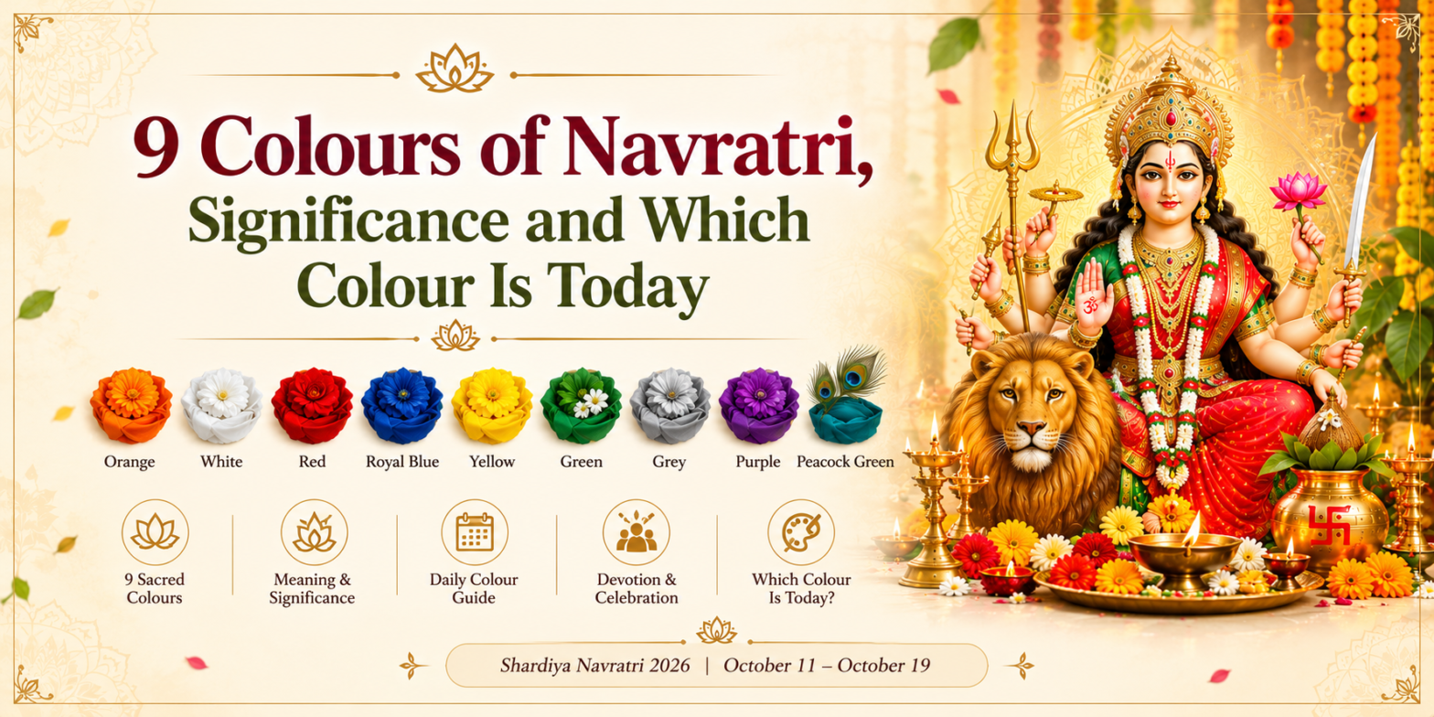 9 Navratri Colours 2026 All 9 Colours, Their Significance and Which Colour Is Today