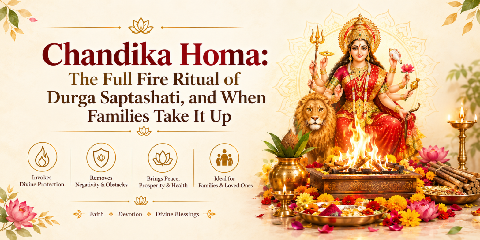 Chandika Homa The Full Fire Ritual of Durga Saptashati, and When Families Take It Up