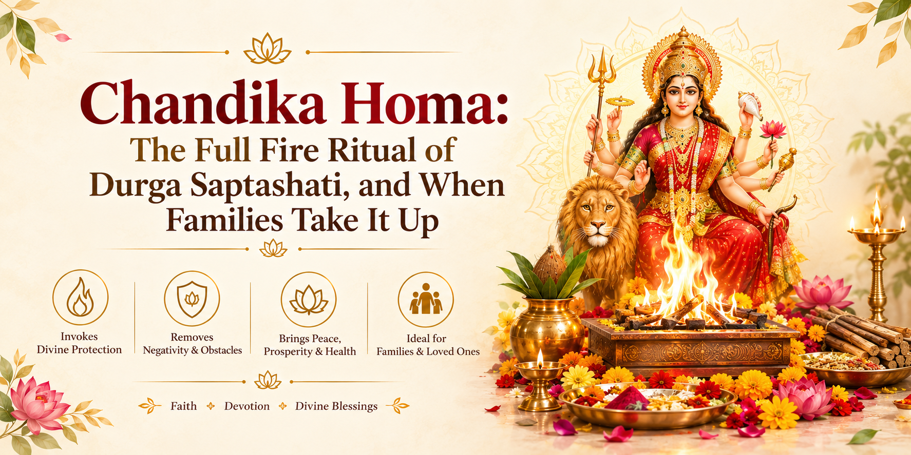 Chandika Homa The Full Fire Ritual of Durga Saptashati, and When Families Take It Up