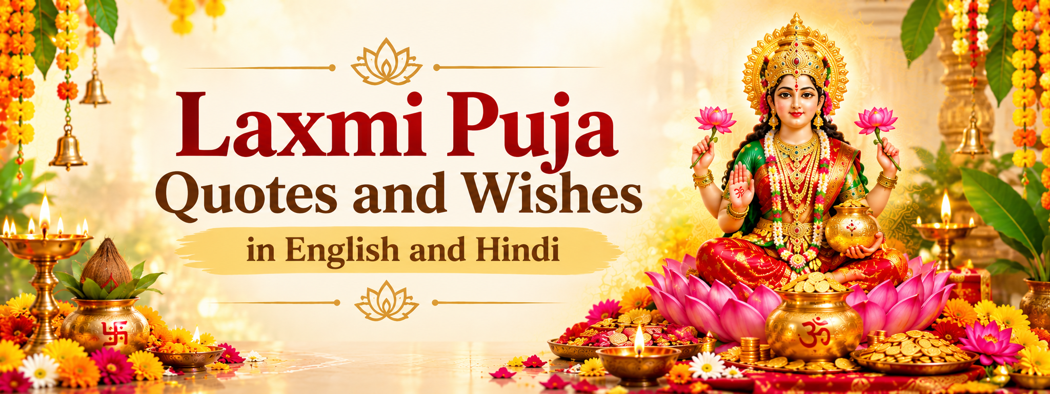 Laxmi Puja Quotes and Wishes in English and Hindi